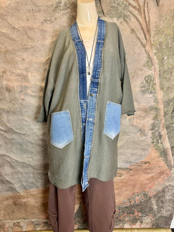 5547 Cotton/Denim Love Cardigan