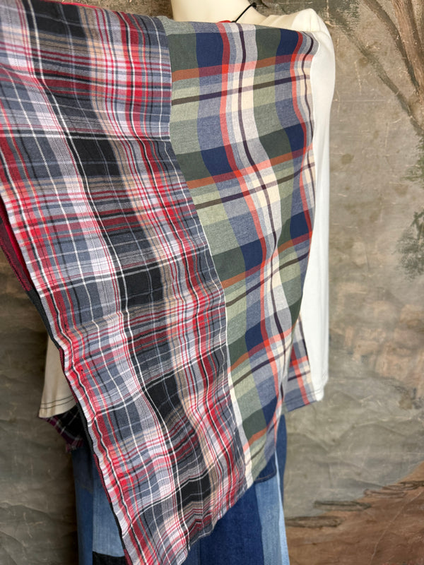 5576 Flannel Band Tee Topper-B