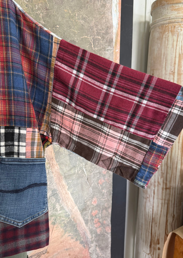 5573 Lodge Flannel Cardigan-Mix A