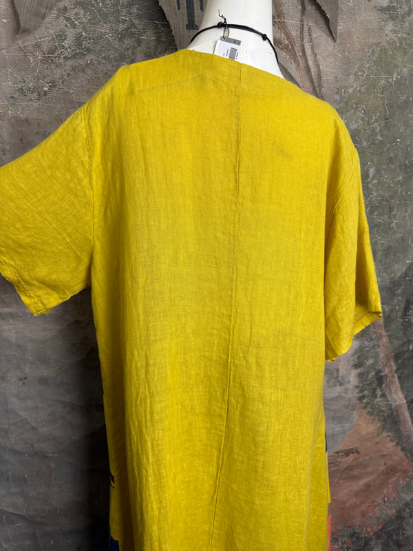 90617P-23 Linen Paint Dress-Mango