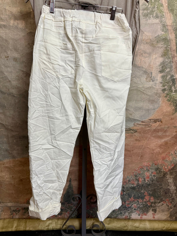 0A910 Pull On Stretch Pants-Lucky Star