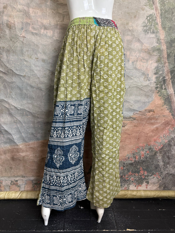 2007W Wide Leg Kantha Pants-Mix 2