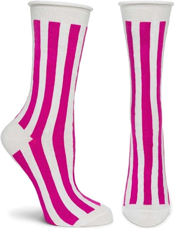 WW18 Iconics 7 Crew Socks-Pink/white