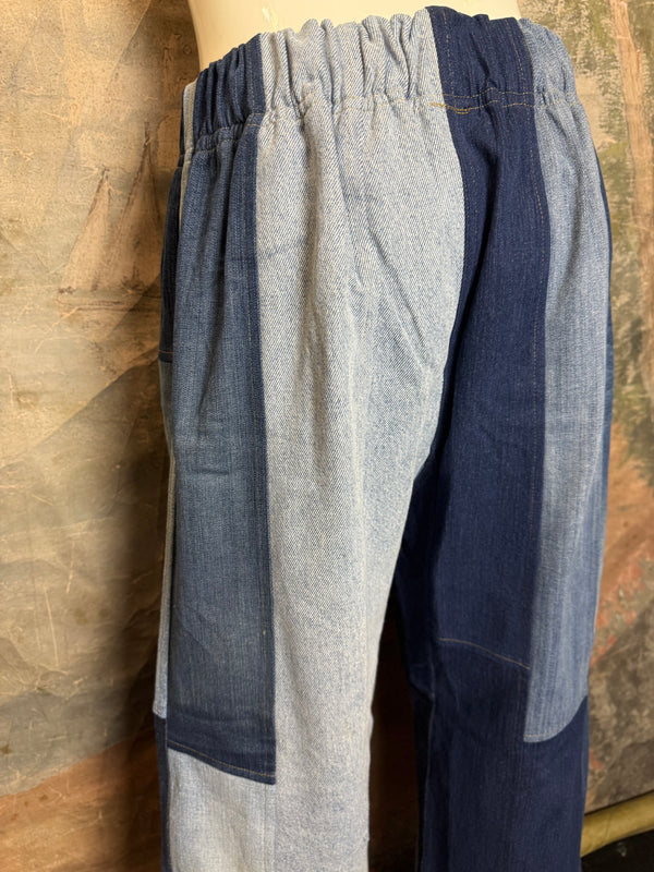 5443 Teona Denim Mix Crop Pant