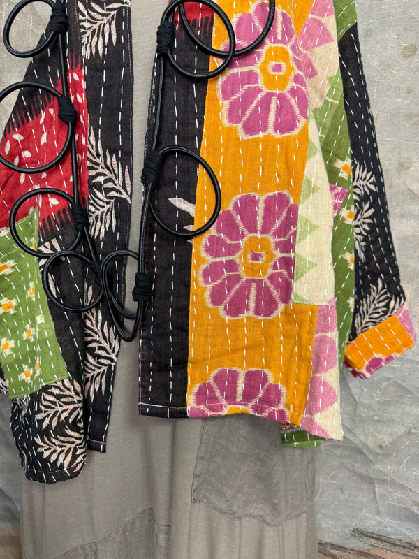 1040w Kantha Long Sleeve Jacket-Piper