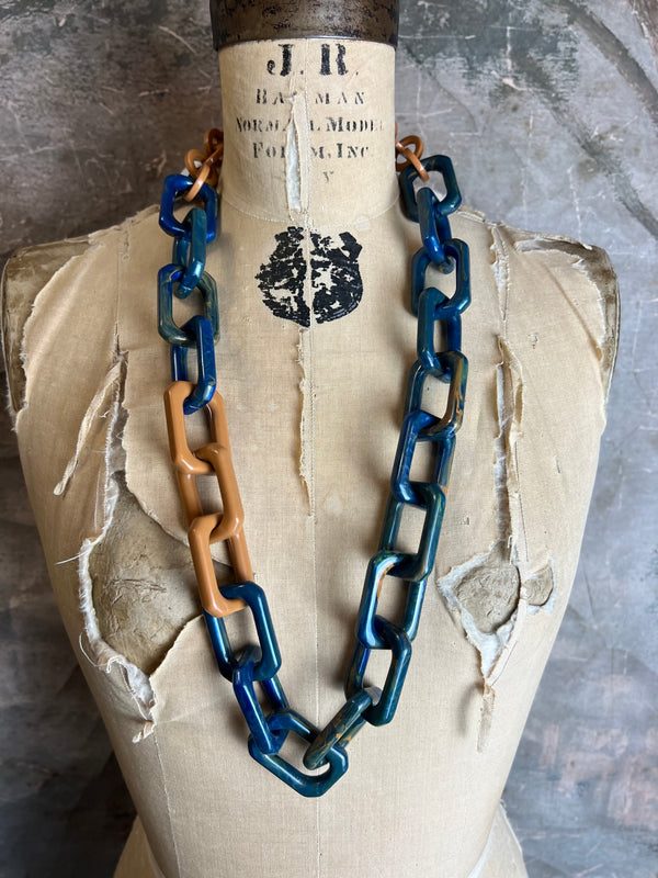 NMB715-Blues MARBLES NECKLACE