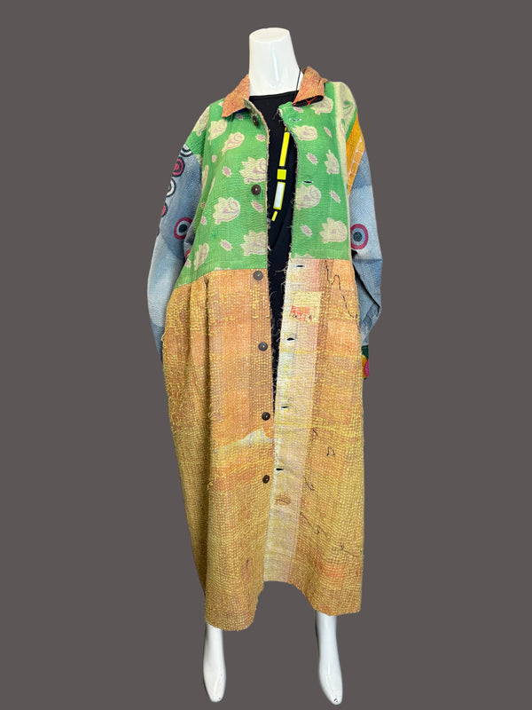 JG-183 Kantha Sunrise Coat-MIX 6