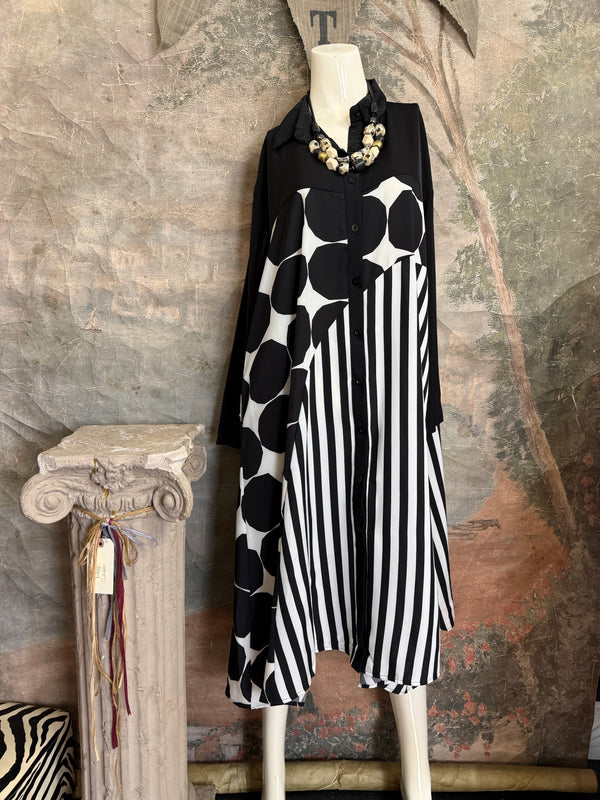 1221 Colorblock Shirt Dress-style 1