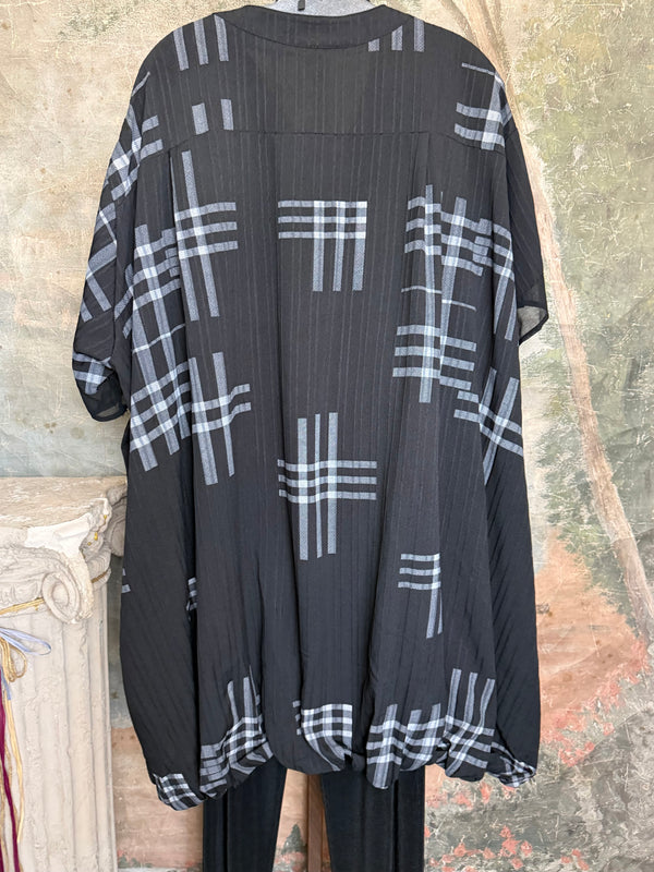 4982 Pleated Plaid Tunic Dress