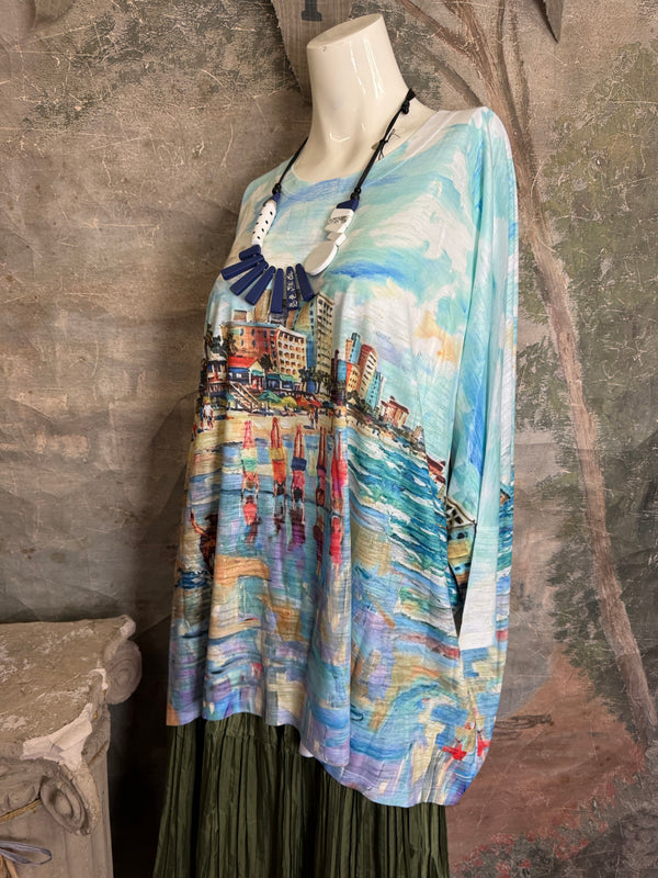 T722BO Burnout One Size Top-Beach Trip 30A