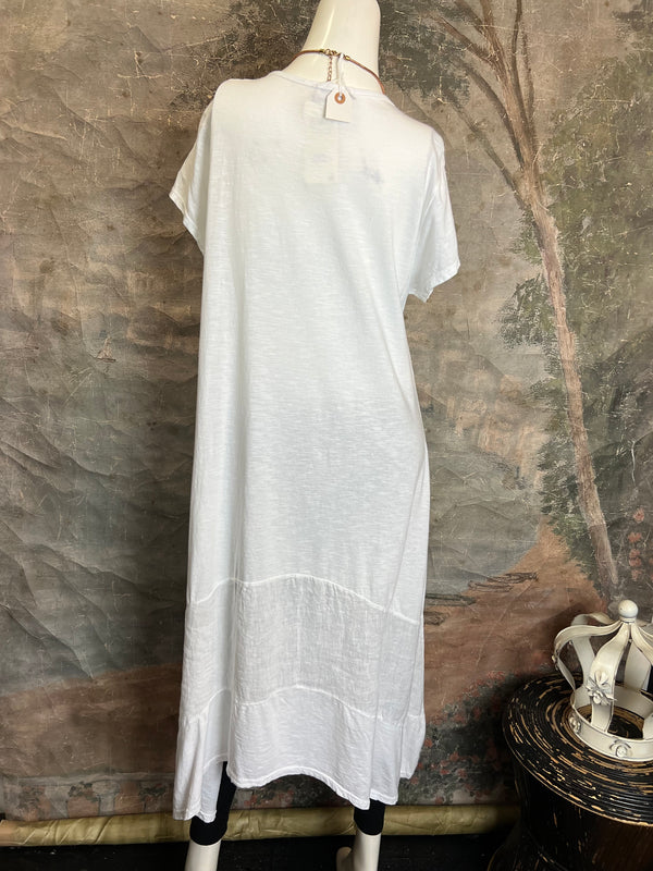 1123 Sharkbite Dress-White