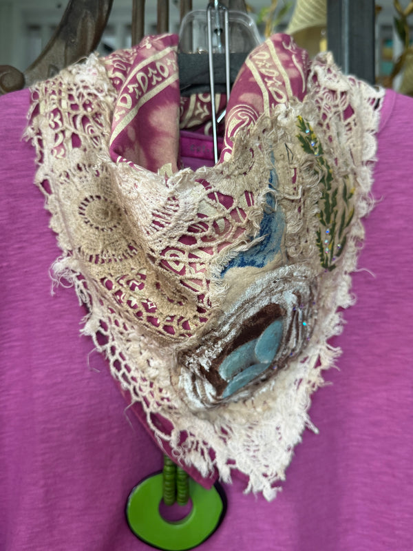 ARB Hand Painted Bandana-Magenta