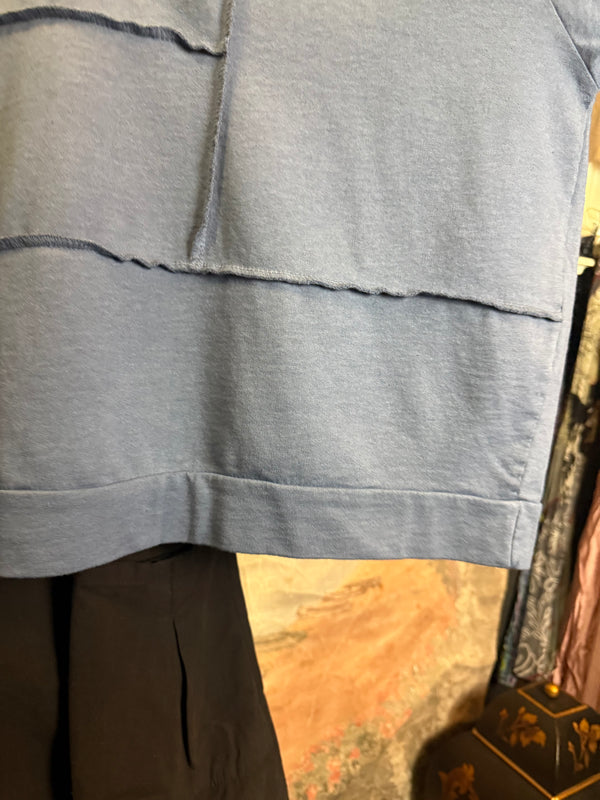 92052 Vintage Pullov Sweatshirt Top-Denim Blue