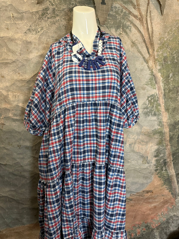 5428 Plaid Babydoll Tunic