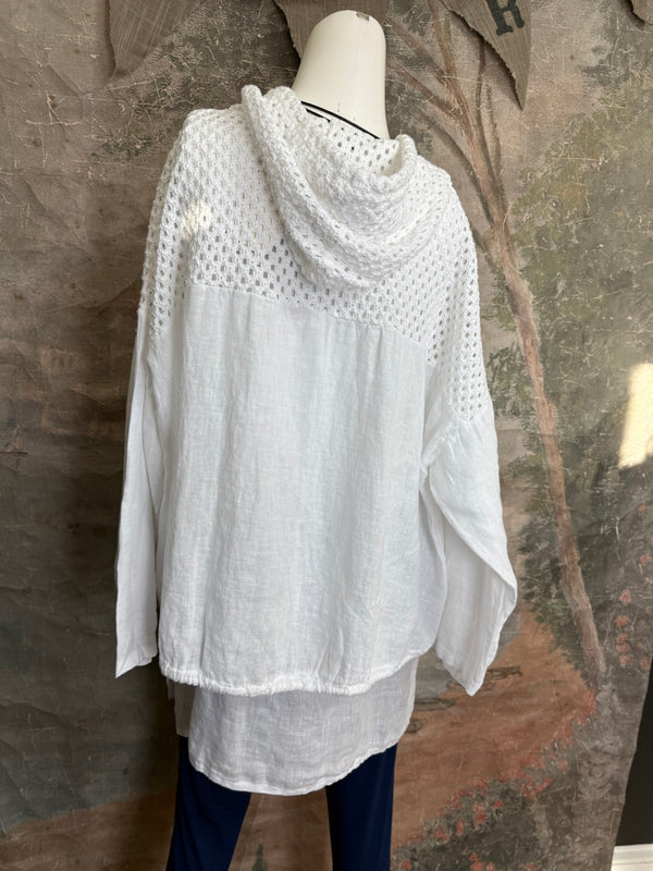 92076 Mix Net Jacket-White