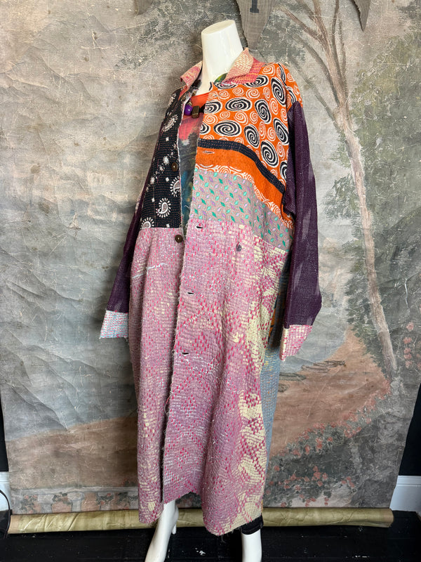 JG-183 Kantha Sunrise Coat-MIX 5