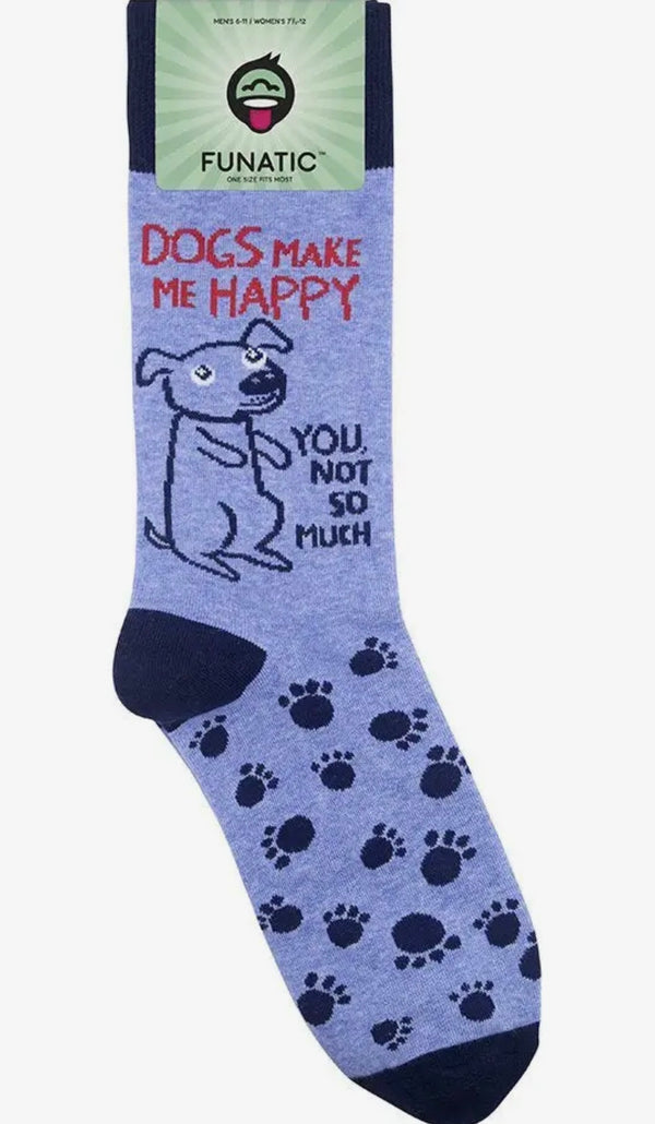 Art To Wear Novelty Socks-Dogs Make Me Happy 🐕 You not so much. 😂