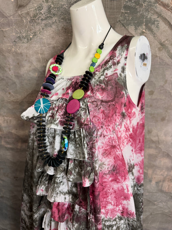 PL-C219D Ruffle Tank Dress