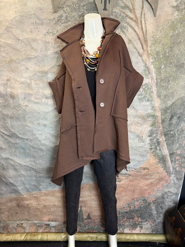 6572AU Short Slv Flare Jacket-Black