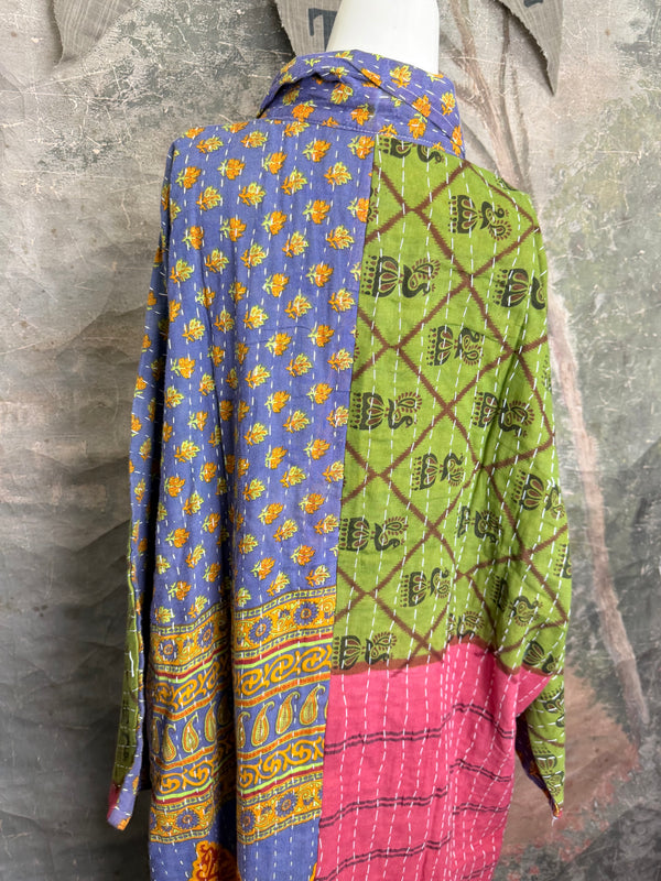 1013w Long Kurta Shirt Dress-Marley