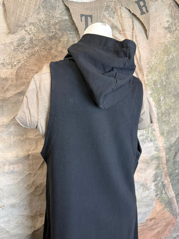 2626AU Zip Hoodie Vest-Black