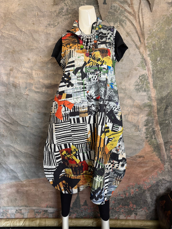 D502NB Slvless Sharkbite Dress-Always You.