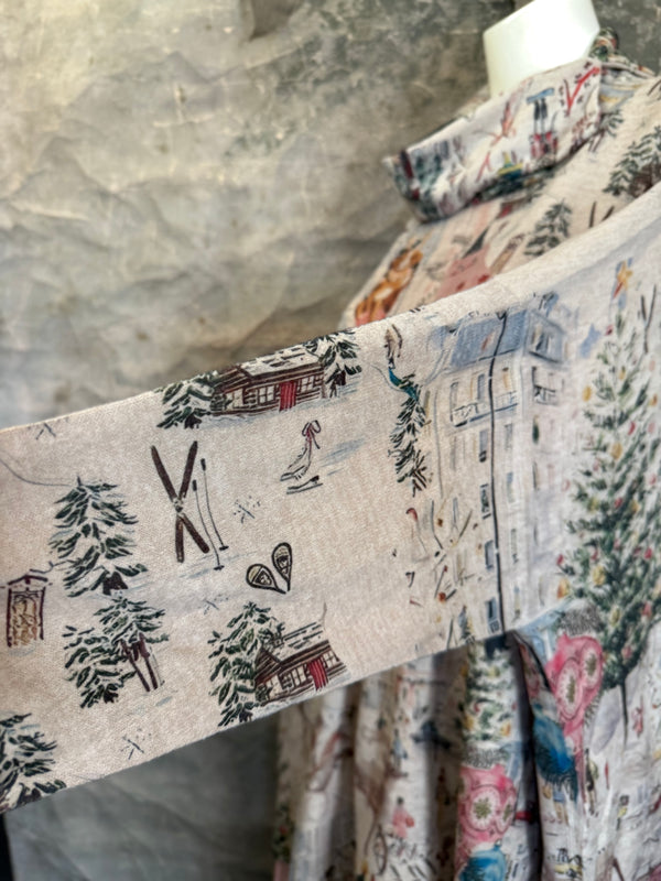 T1097 Cowlneck Dolman Slv Top-Holiday Joy