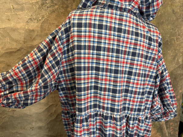 5428 Plaid Babydoll Tunic