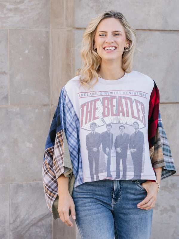 5576 Flannel Band Tees-Mix 2