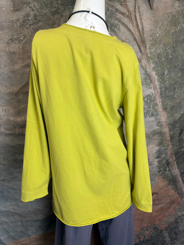 A3002150 Long Slv Tunic Tee-Wasabi Green