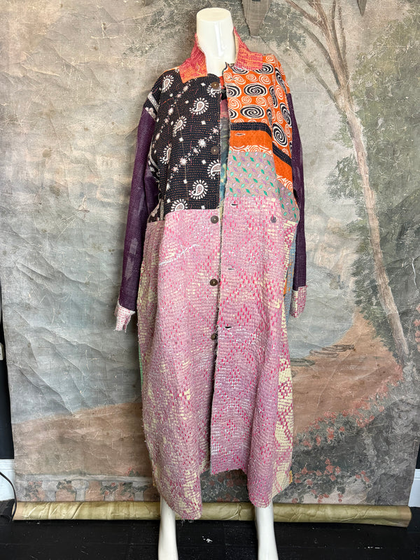 JG-183 Kantha Sunrise Coat-MIX 5