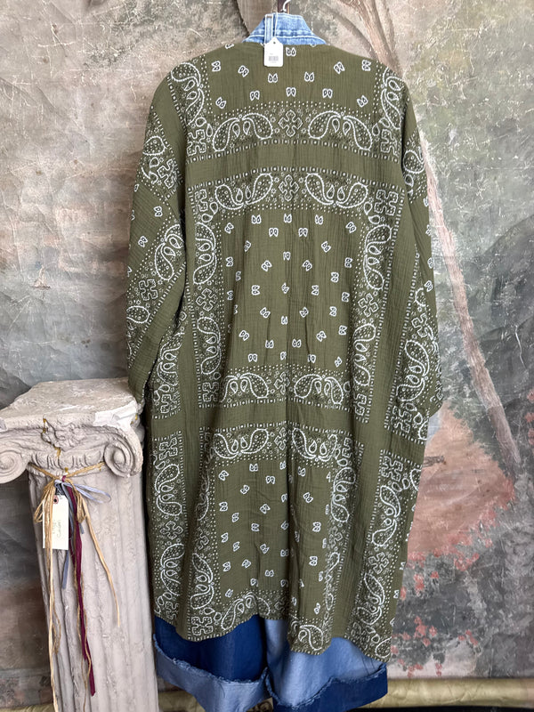 5783 Bandana Long Cardigan
