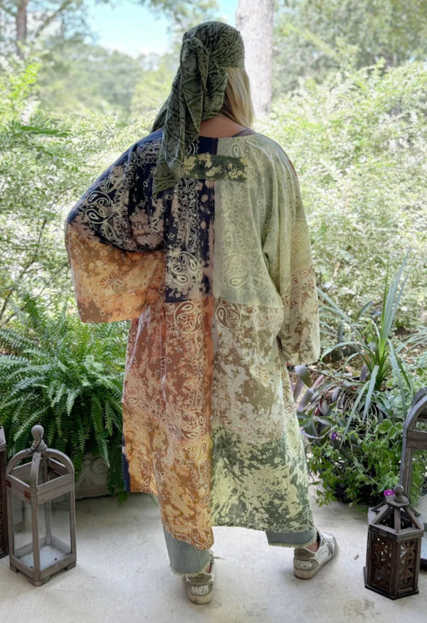 JG18- Bandana Block Kimono