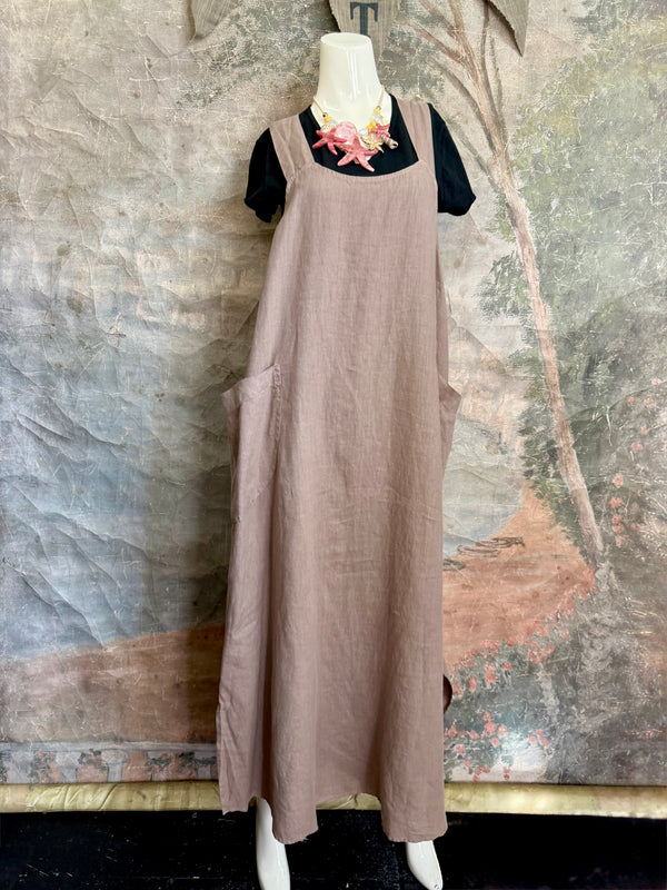 MP- HLD1052 OVERALL LONG DRESS-Mocha