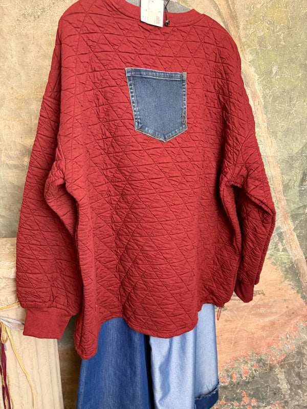 5949 Glenna Pullover-Red