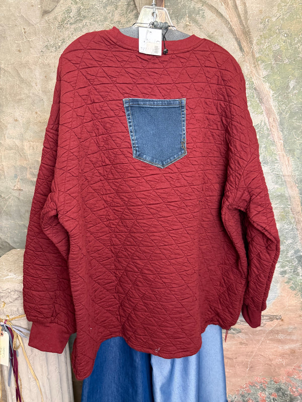 5949 Glenna Pullover-Red
