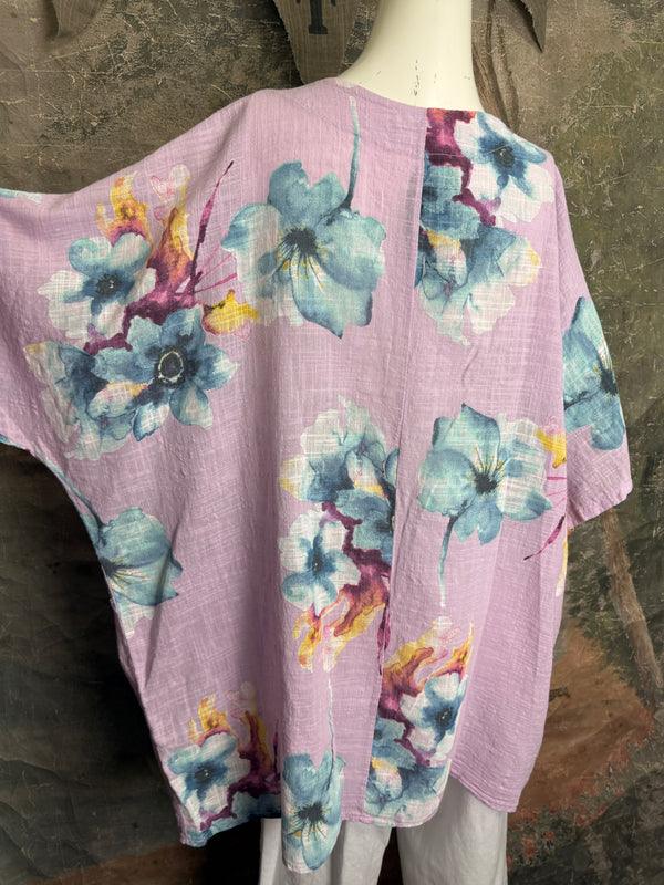 91266A Art to Wear Flower Shirt-Lilac