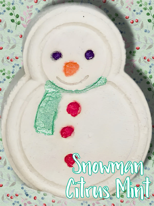 1101 Holiday Bath Bomb Fizzys-Snowman