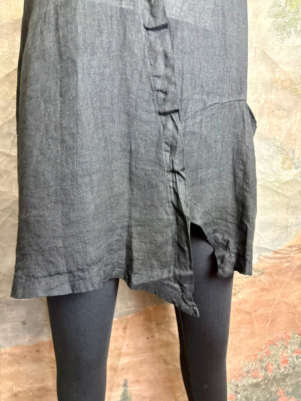 91755 Uneven Tank Top-Black