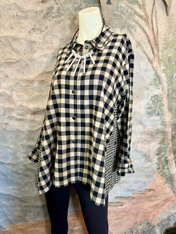 2500-2077 Plaid Placket Shirt-Fennel