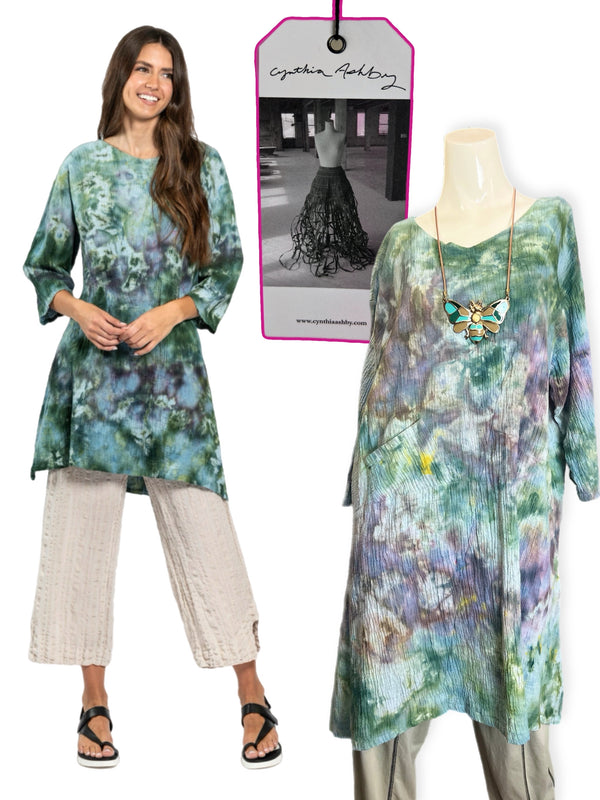 RS662 Lyle Tunic Dress-Waterlilies