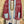 Load image into Gallery viewer, Burgundy bandana print short kimono with denim pocket accents, layered over white top and blue denim skirt with bead nec - 3
