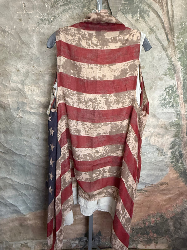 MC31 Vintage America Flag Vest