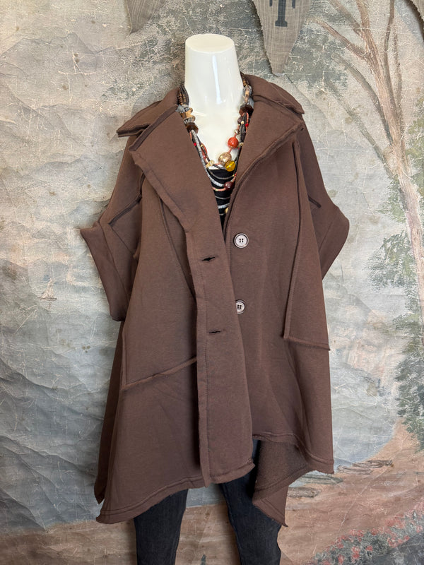 6572AU Short Slv Flare Jacket-Black