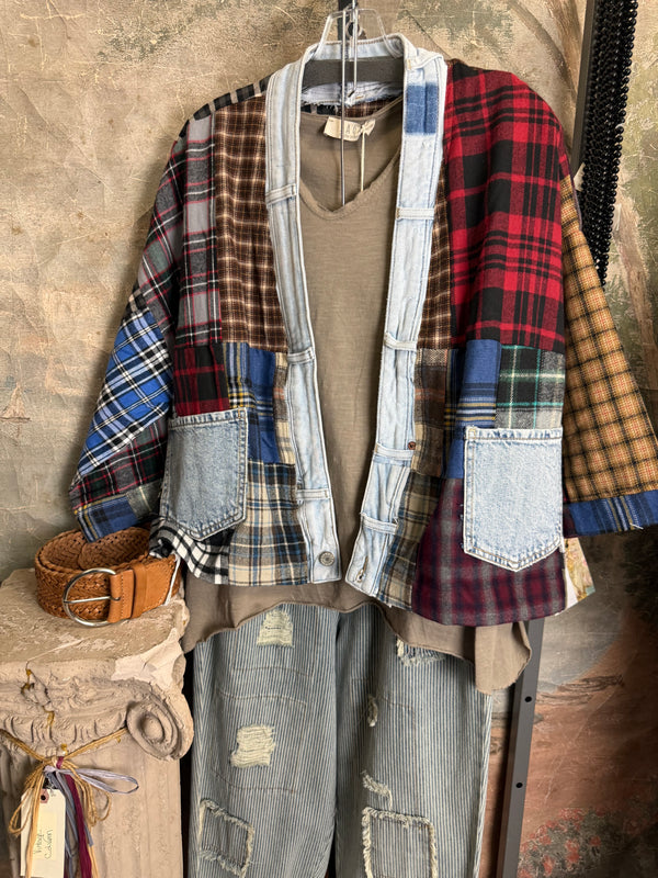 5573 Lodge Flannel Cardigan-Mix C