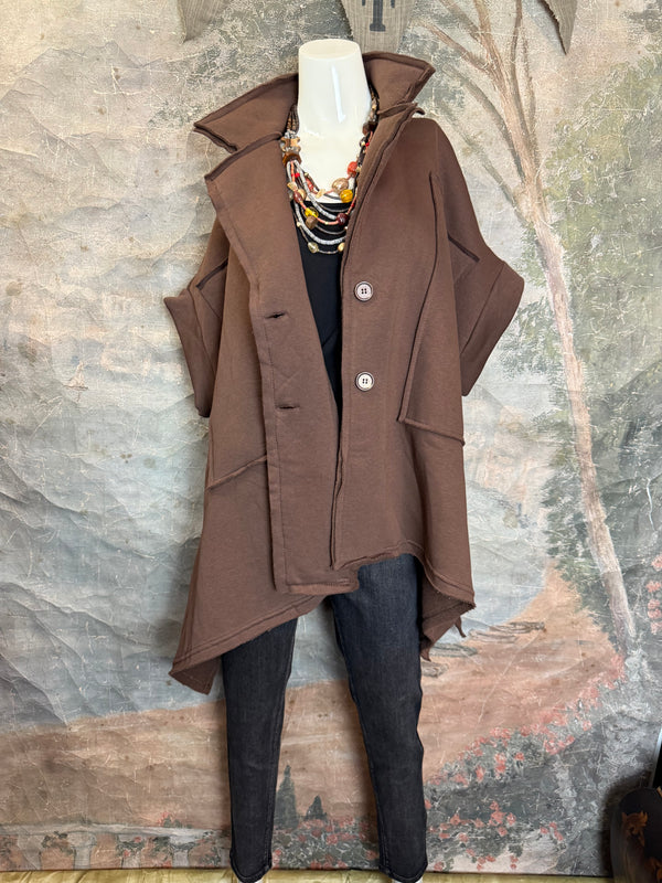 6572AU Short Slv Flare Jacket-Black