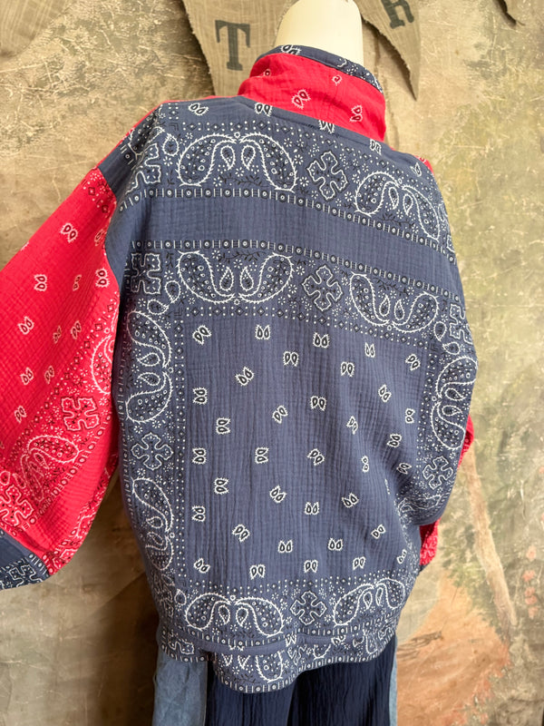 5756 Bandana Mix Cardigan