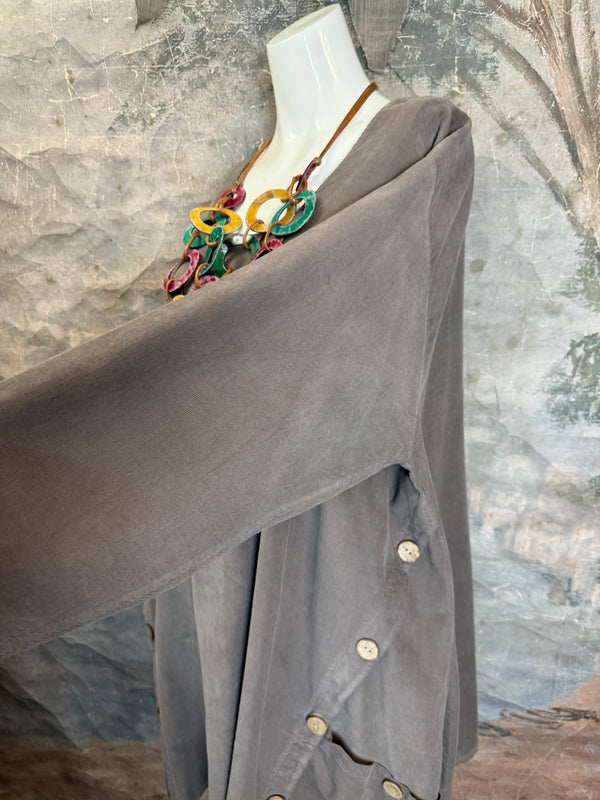 91983 Corduroy Pocket Tunic-Mocha