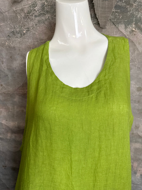 751 Artistry Layered Tank Dress-Kiwi