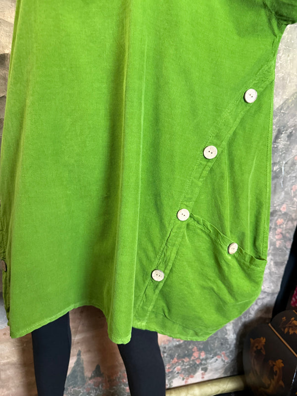 91983 Corduroy Pocket Tunic-Kiwi